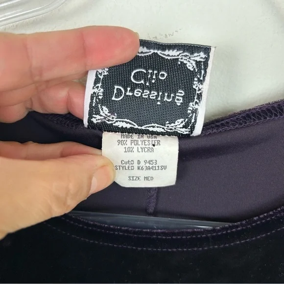Vintage Dressing Clio Witchy Gothic deep purple tank purple velvet maxi dress M - Picture 7 of 10